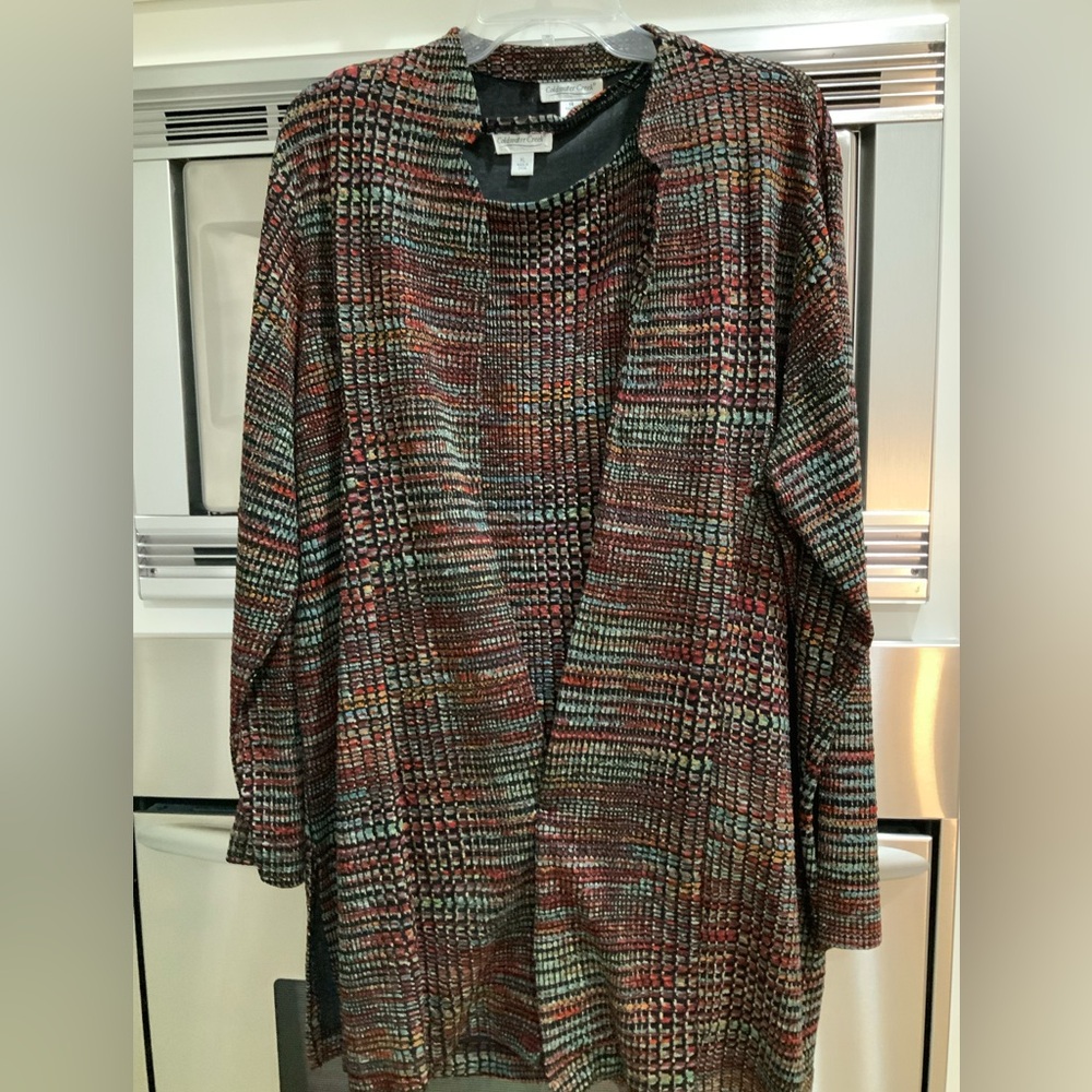 Coldwater Creek Beautiful 2-piece Jacket and Shell in Multicolor In XL and 1X